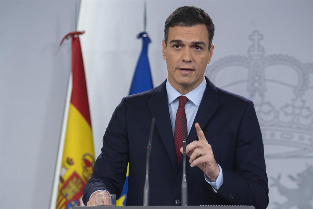 24/11/2018. Comparecencia del presidente del Gobierno para anunciar el acuerdo sobre Gibraltar. El presidente del Gobierno, Pedro Sánchez, d...